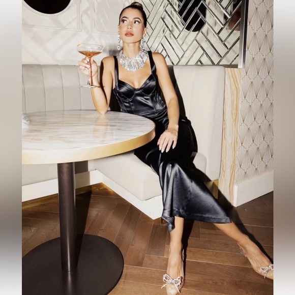 Zara SATIN EFFECT CORSET DRESS - Picture 7 of 16